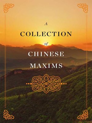 cover image of A Collection of Chinese Maxims